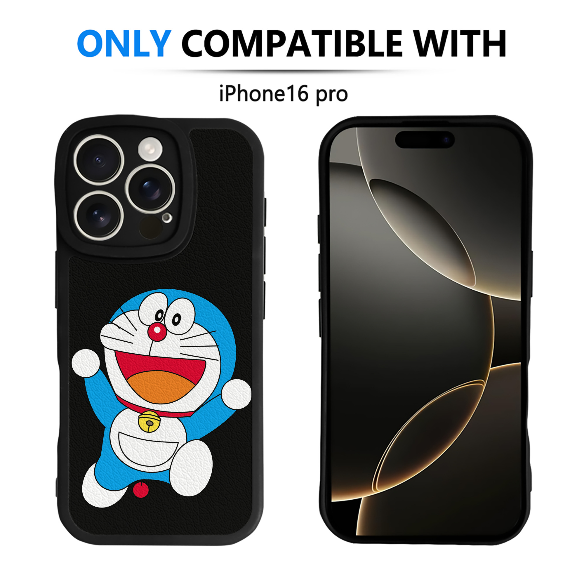 （画像用） ドラえもん Doraemon 【iPhone 16シリーズ対応】シリコンスマホケース（レザー調） 材質：シリコン
